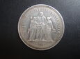Srebrna moneta 50 Franków 1977 rok - Herkules - Francja