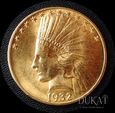 Złota moneta 10 dolarów 1932 r. - USA - Indianin - mennicza