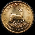 Złota moneta 1/4 Krugerranda 1982 r. - RPA - 1/4 uncji złota 
