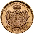  Złota moneta 10 Koron / Kronor 1901 rok - Oskar II - Szwecja 