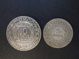 Lot. 2 srebrnych monet 5 i 10 Franków - Maroco.
