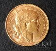 Złota moneta 20 Franków 1907 r. - Marianna / Kogut - Francja