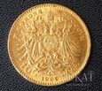 Złota moneta 10 Koron 1909 r. - typ: ST. SCHWARTZ - Austria