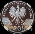 Srebrna moneta 20 zł 1997 r. Jelonek - grading NGC PF 69 Ultra Cameo