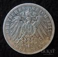 Moneta 3 marki 1911 r. Niemcy - Kaiser.
