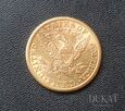Złota moneta 5 dolarów 1886 r. 