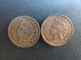 Lot. 2 monet 1 cent 1906 i 1907 rok - Indianin.