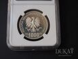  1000 zł 1985 r. Wiewiórka - PRÓBA Polska - PRL - NGC PF 67 srebro