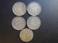 Lot. 5 sztuk monet 1 gulden 1955,56,57,58 r. Holandia.