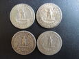 Lot. 4 sztuk monet  25 centów - różne roczniki.