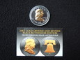 Moneta 1/2 Dolara 1963 r. - USA - Ruthenium + złocenie 24 K- Franklin