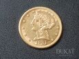 Złota moneta 5 dolarów 1881 r. - USA - Liberty Head - Filadelfia. 