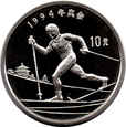 Chiny - 10 yuan 1992 - Narciarstwo biegowe  