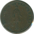 Lower Canada - Quebec - 1837, Quebec Bank - Half Penny  (Sou)