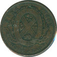 Lower Canada - Quebec - 1837, Quebec Bank - Half Penny  (Sou)