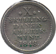 Danish West Indies - 10 skilling 1848