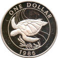 Bermuda - 1 dollar 1986 - żółw morski