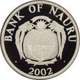 Nauru - 10 dollars 2002 - Biały Wieloryb - Masa perłowa