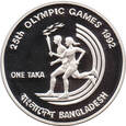 Bangladesh - 1 taka 1992 - ogień olimpijski 