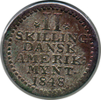 Danish West Indies - 2 skilling 1848