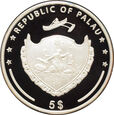Palau 5 $ 2012 - perła - Srebro