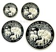 Somalia - zestaw 4 monet - Słonie 2008 -  African Wildlife