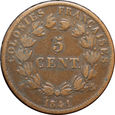 French Colonies - 5 centimes 1841 A