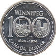 Canada - 1 dolar 1974 - Winnipeg 1874-1974