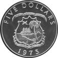 Liberia - 5 dolarów 1973 - sloń