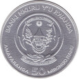 Rwanda - 50 francs 2016 - Surykatki