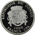 1000 FRANC 2007 CONGO - ŻAGLOWIEC - MARYNISTYKA -PŻ141