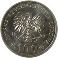 100 ZŁOTYCH 1988 - JADWIGA - BEZ MONOGRAMU - STAN (1-) - K2005