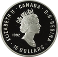 15 DOLLARS 1992-  KANADA  - OLIMPIADA - STAN (L) - ZL128
