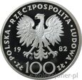 100 ZŁ 1982 - JAN PAWEŁ II - LUSTRZANKA - MENNICZA