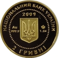 2 HRYWNY 2009 - UKRAINA - THE WILD BOAR - DZIK - STAN (L)