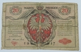 BANKNOT 52/ - 20 MAREK 1917 - JENERAŁ - STAN (5) - BN136