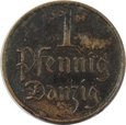 1 FENIG 1929 - WOLNE MIASTO GDAŃSK -STAN (2-) -SP425