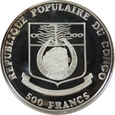 500 FRANC 1991 CONGO - ŻAGLOWIEC - MARYNISTYKA -PŻ137