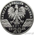 20 ZŁOTYCH 2011 - ZWIERZĘTA ŚWIATA - BORSUK - MENNICZA 