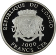 1000 FRANC 2006 CONGO - ŻAGLOWIEC - MARYNISTYKA -PŻ142
