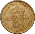 10 GULDENÓW 1912 - HOLANDIA -WILHELMINA I - STAN (1-) - NR3