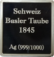 NUMIZMAT - ZNACZEK - SCHWEIZ BASLER TAUBE 1845 - TL119
