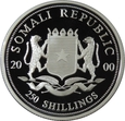 250 SHILLING 2000 SOMALIA - NOSOROŻCE - RHINOCEROS - ZL170
