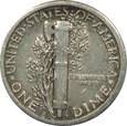 10 CENTÓW 1924 S - MERCURY DIME- STAN (2+) - USA133