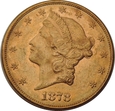 20 DOLARÓW 1878 S - USA - LIBERTY HEAD - STAN (2-) -NR12