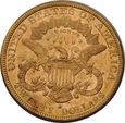 20 DOLARÓW 1878 S - USA - LIBERTY HEAD - STAN (2-) -NR12