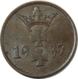 1 FENIG 1937 - WOLNE MIASTO GDAŃSK -STAN (2+) -SP541