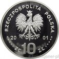 10 ZŁOTYCH 2001 - JAN III SOBIESKI POPIERSIE - MENNICZA 