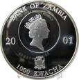 1000 KWACHA 2001 - ZAMBIA - ELŻBIETA II -STAN L -TL2952