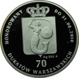 70 DUKATÓW  WARSZAWSKICH BŁOGOSŁAWIONY KS. POPIEŁUSZKO